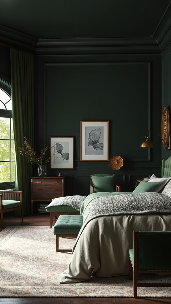 6. Sophisticated Dark Green Sanctuaries