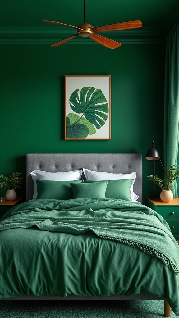 7. Boldly Green Bedroom Inspirations