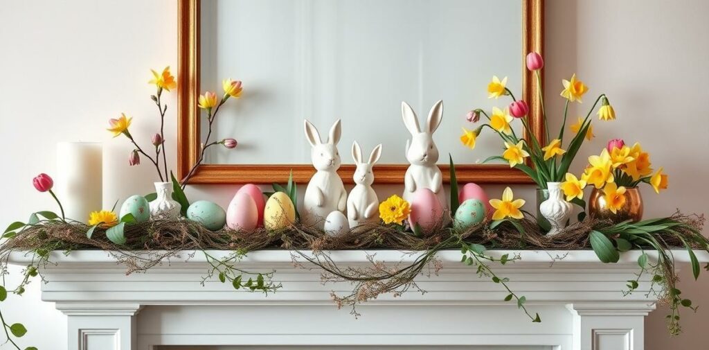 22 Bold Easter Fireplace Mantel Decor to Make a Statement