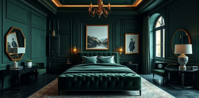22 Powerful Bedroom Inspirations Master Dark Green for Bold Style