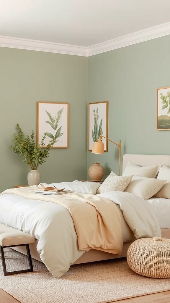 1. Tranquil Oasis: Sage Green and Beige Bliss