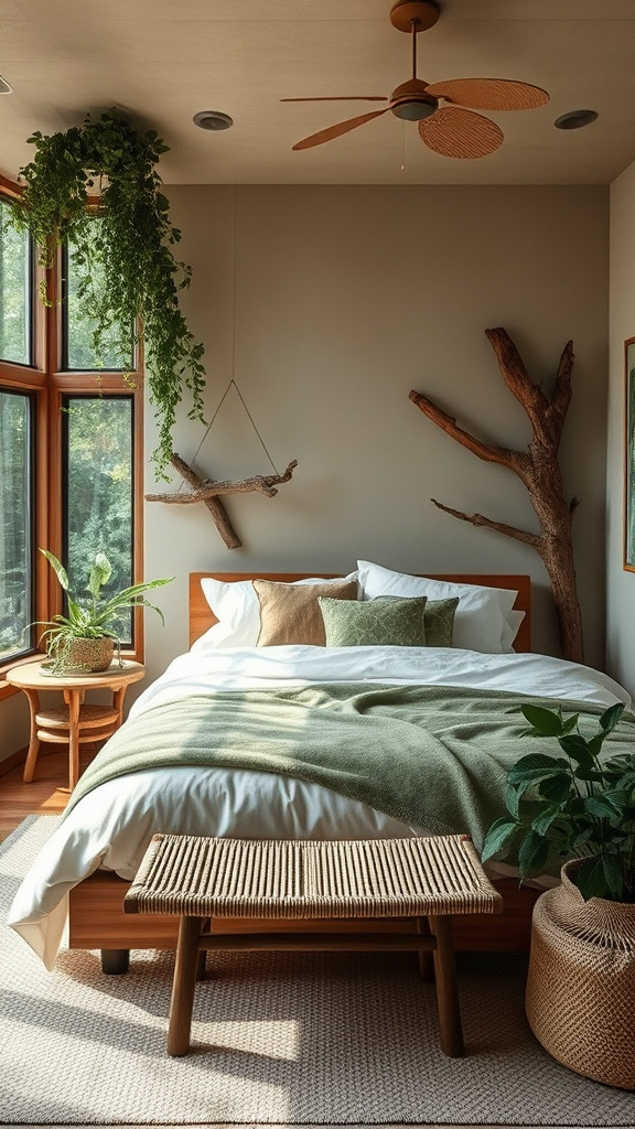 20. Woodland Hideaway: Green and Beige Haven