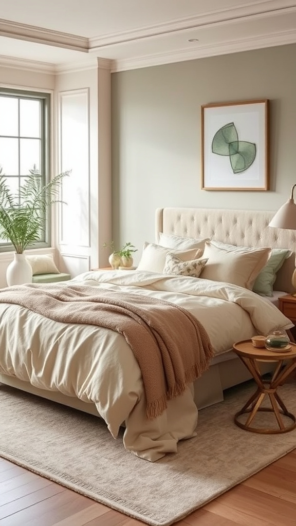 7. Luxurious Calm: Sage and Beige Harmony