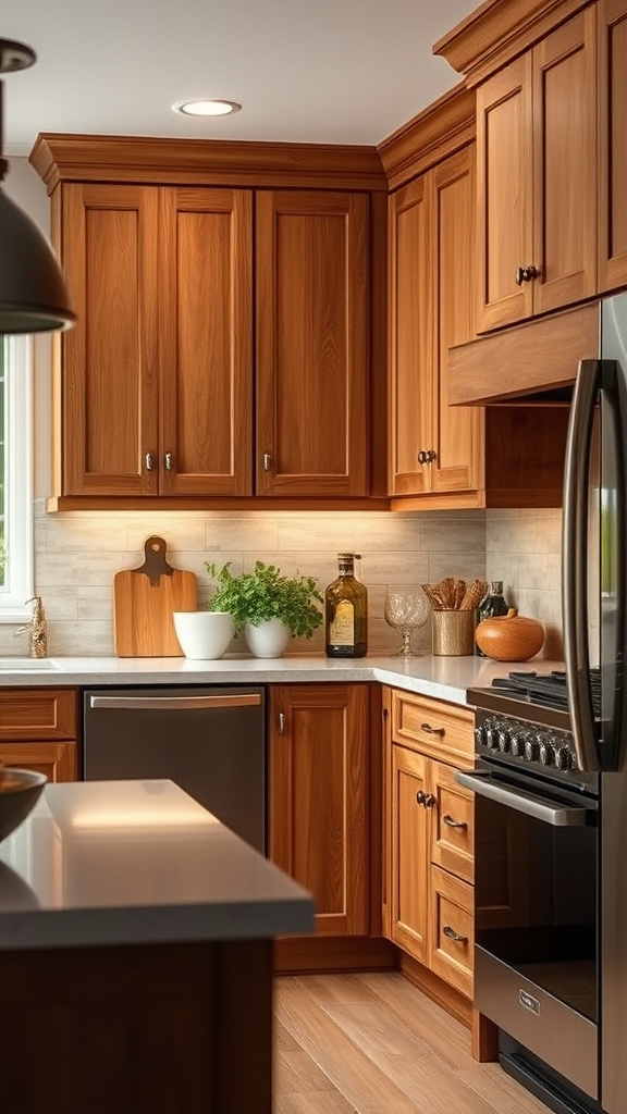 22. Warm Maple Spice Cabinets