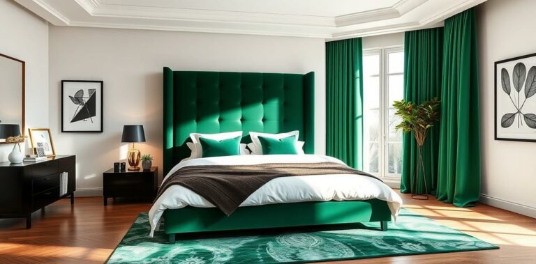 23 Unforgettable Emerald Accent Bedroom Ideas for Luxe Flair