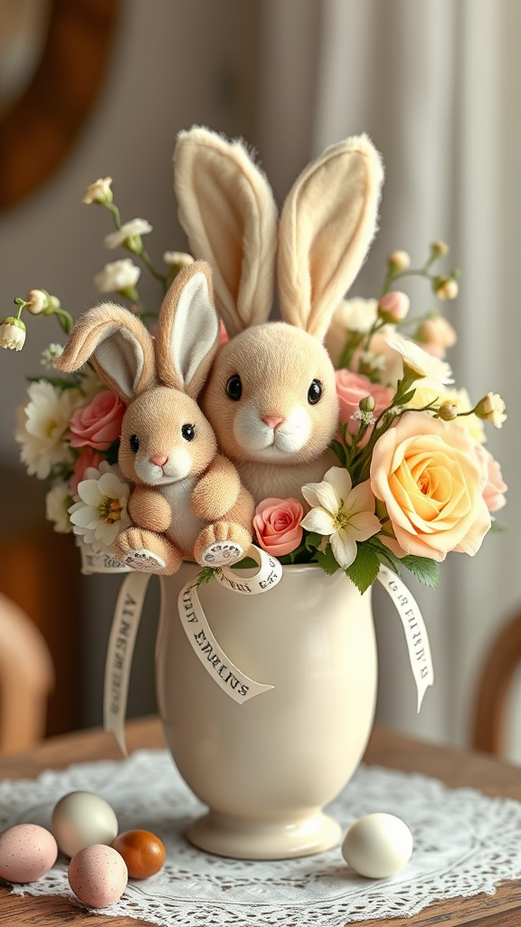 11. Vintage Charm Bunny Bouquet