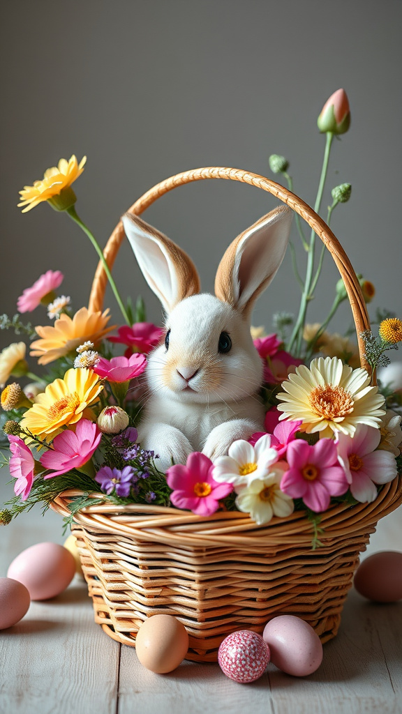 2. Blooming Bunny Basket Delight