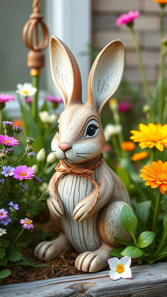 8. Rustic Garden Bunny Charm