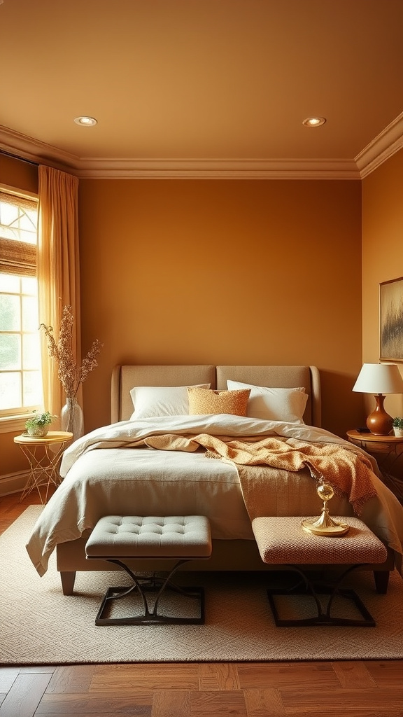 5. Butterscotch Bliss: Warm Wall Wonders