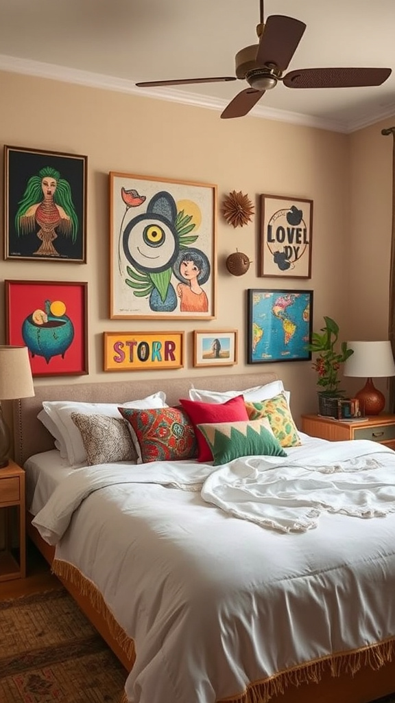 13. Eclectic Accents for Beige Walls