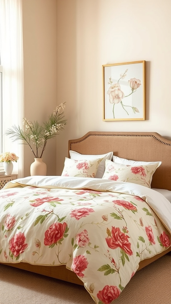 23. Enchanting Beige and Floral Themes