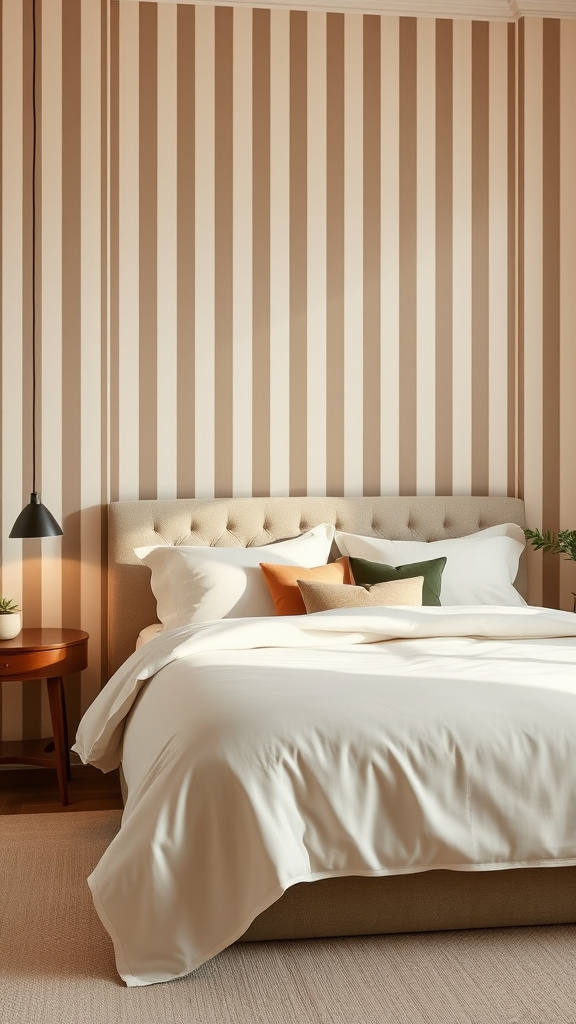 24. Sophisticated Stripes on Beige