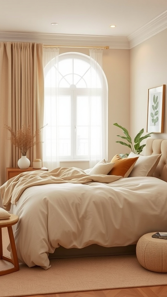 3. Beige Bliss: Serene Bedroom Trends