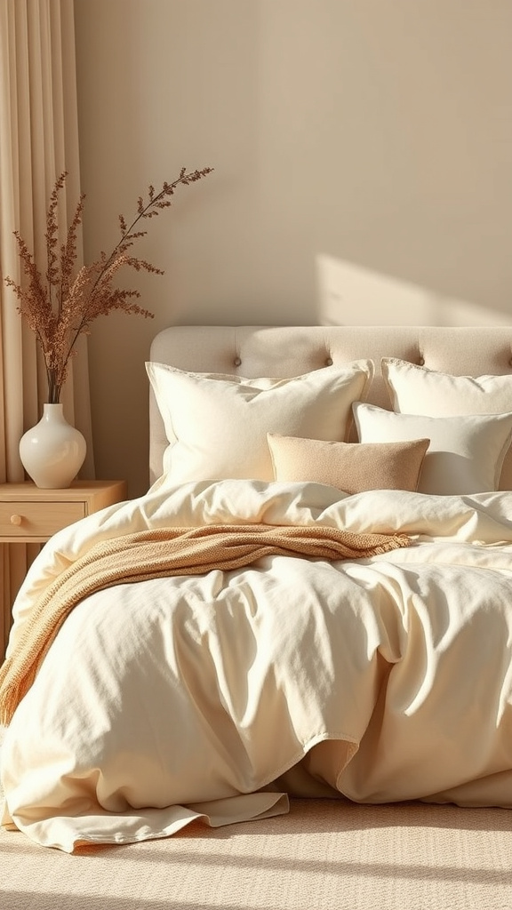 8. Luxe Linens for Beige Backdrops