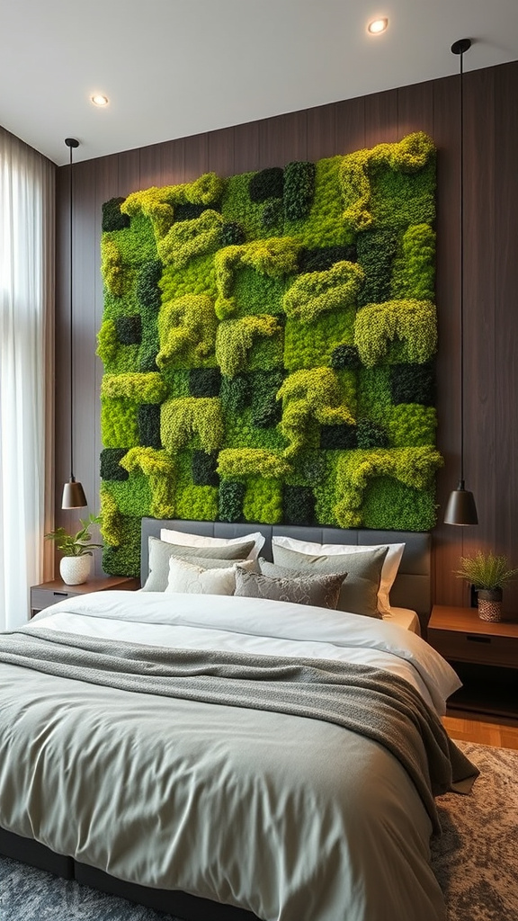 3. Vibrant Moss Panels for Bedrooms