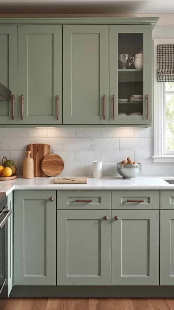 1. Sage Cabinets for Timeless Elegance