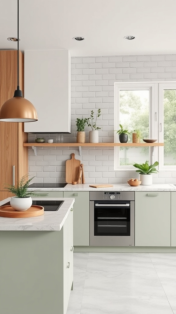 10. Sustainable Sage Kitchen Designs