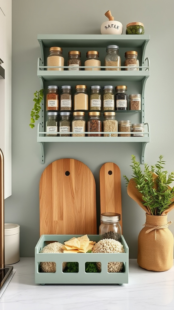 12. Sage Spice Racks and Organizers