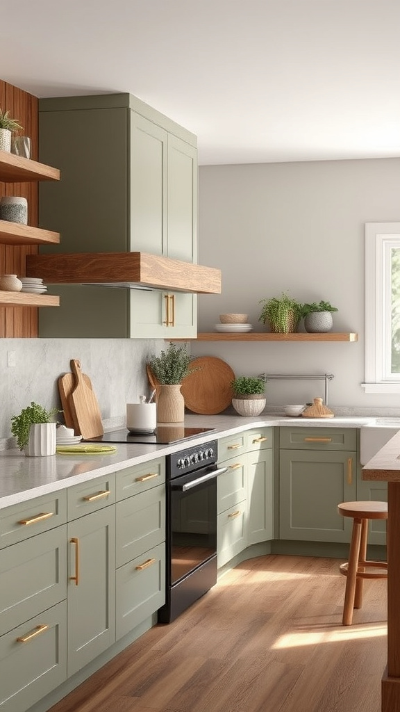 15. Sage and Wood Texture Balance