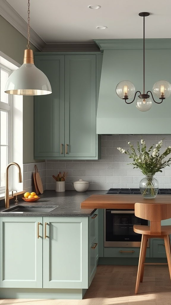 17. Contemporary Sage Lighting Fixtures