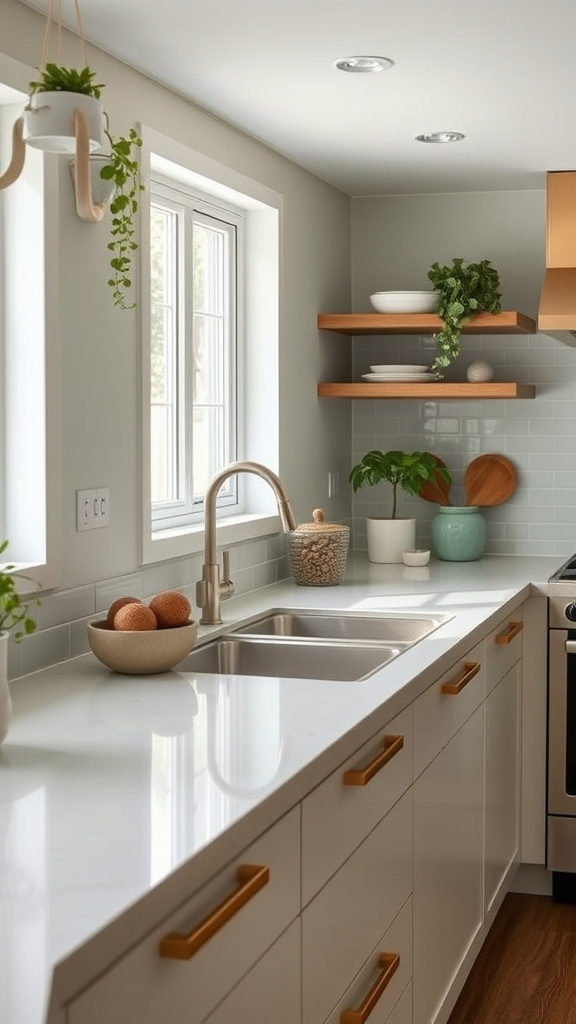 23. Sage Tint for Sleek Countertops