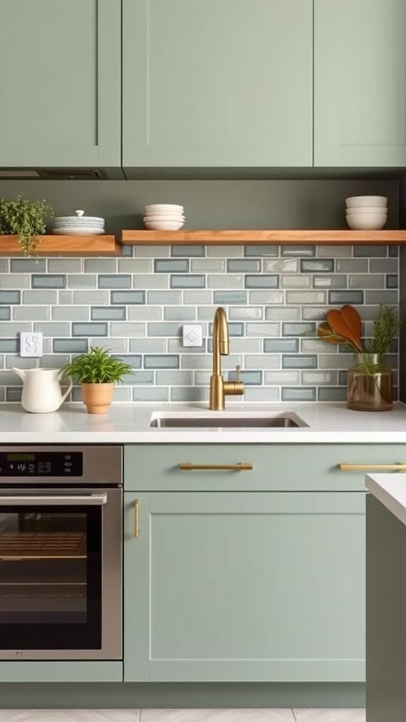 3. Modern Sage Backsplash Ideas