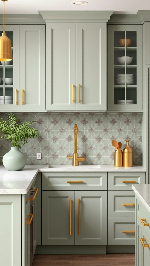 8. Sage and Gold Hardware Pairings