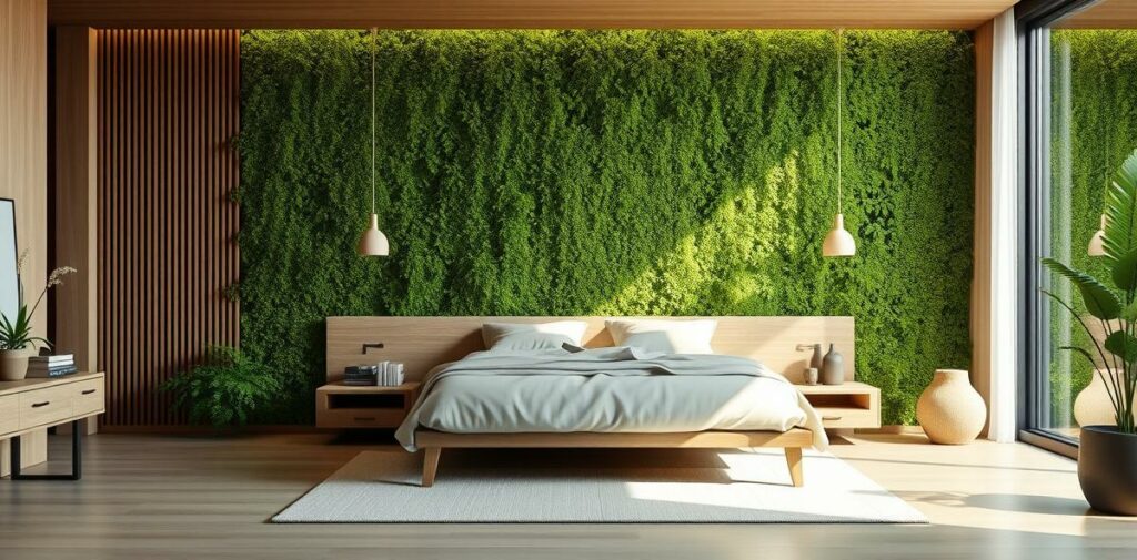 25 Mesmerizing Organic Modern Bedroom Green Wall Ideas for Nature Vibes
