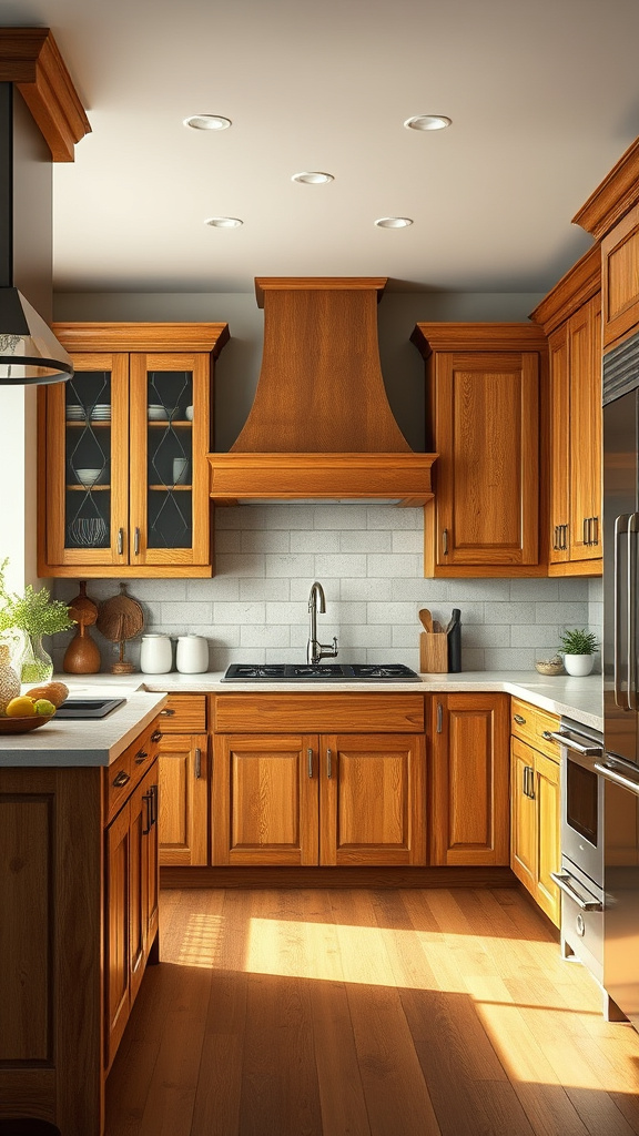 5. Rustic Oak Cabinetry