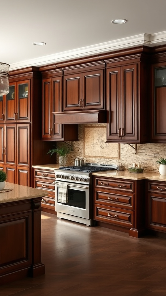 9. Luxurious Mahogany Lines