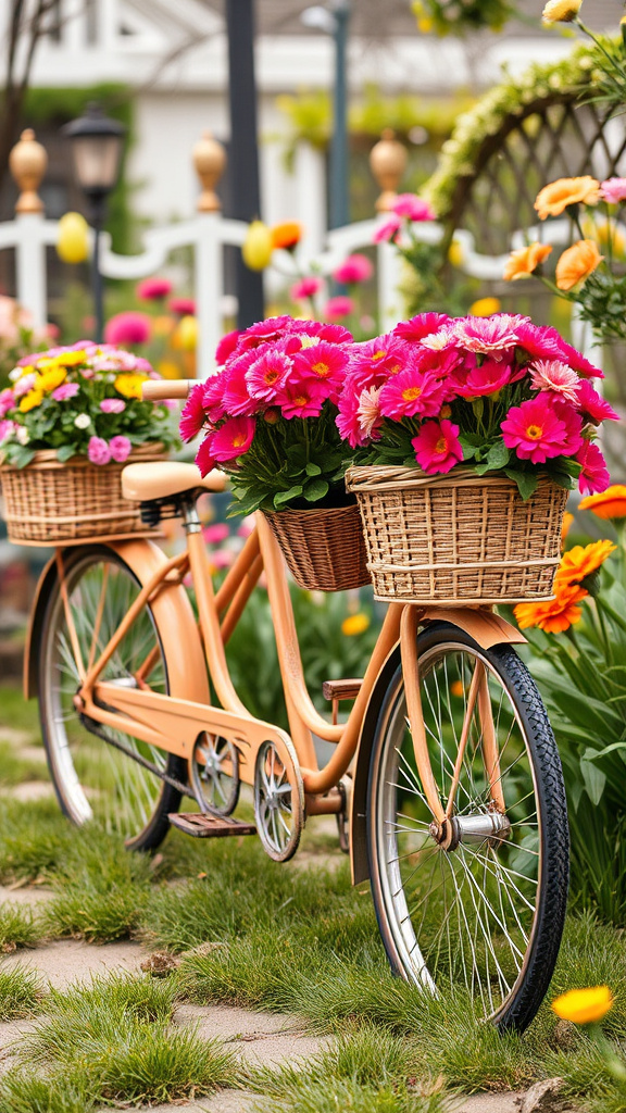 11. Vintage Bicycle Planters