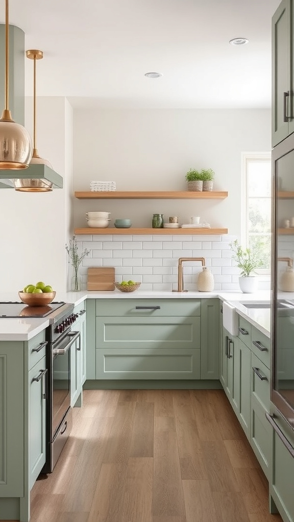 26. Sleek Sage Kitchen Renovations
