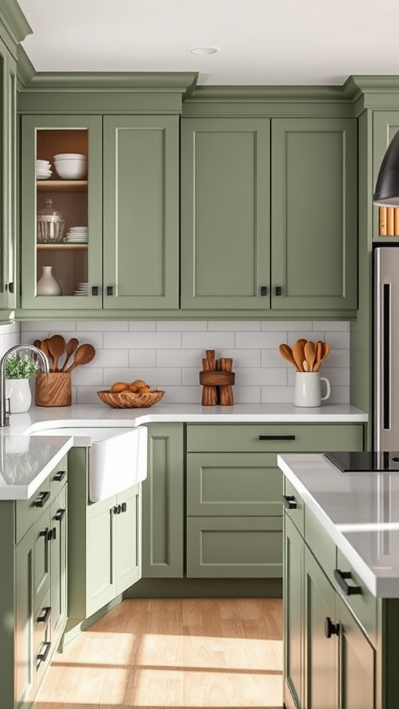 27. Sage Green Cabinet Trends
