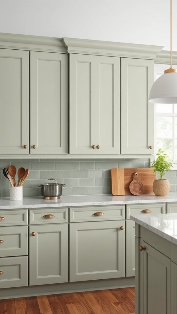 6. Earthy Sage Kitchen Inspirations