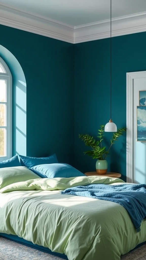 1. Serene Oasis: Green and Blue