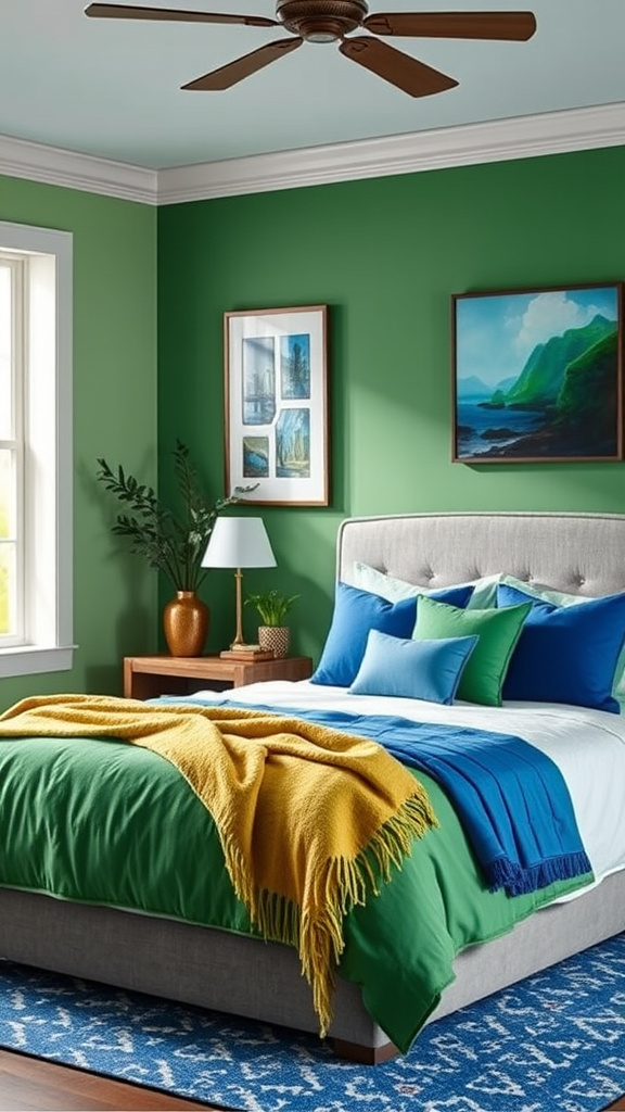 28. Eclectic Green with Blue Pops