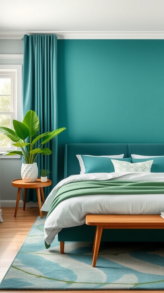 3. Tranquil Teal and Leafy Greens