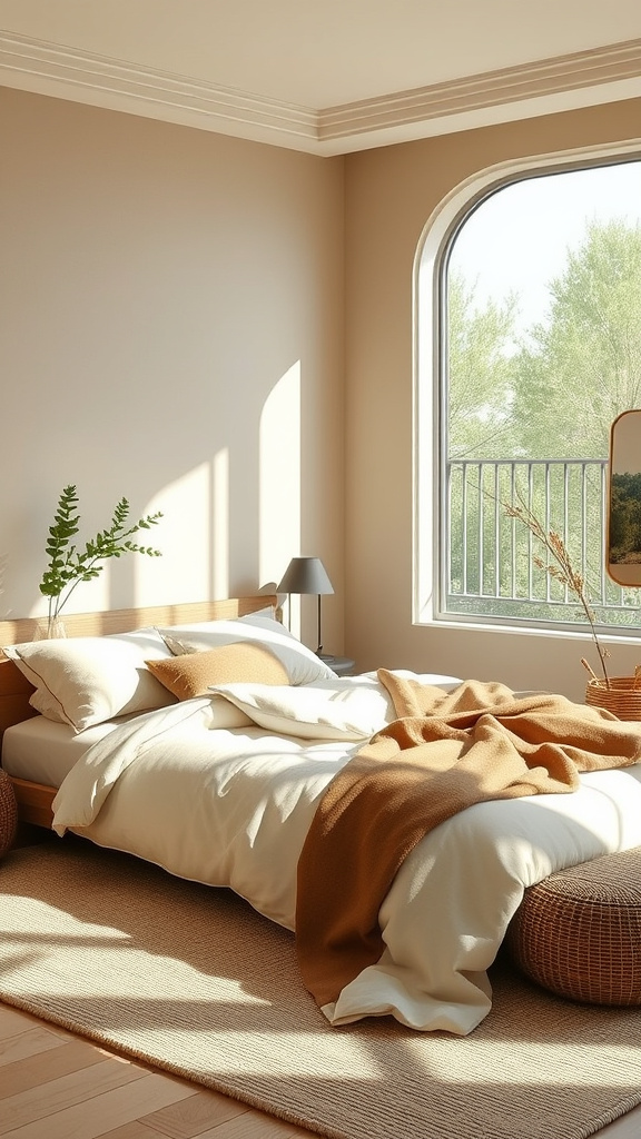 10. Harmonious Haven: Beige Green Brown Mix