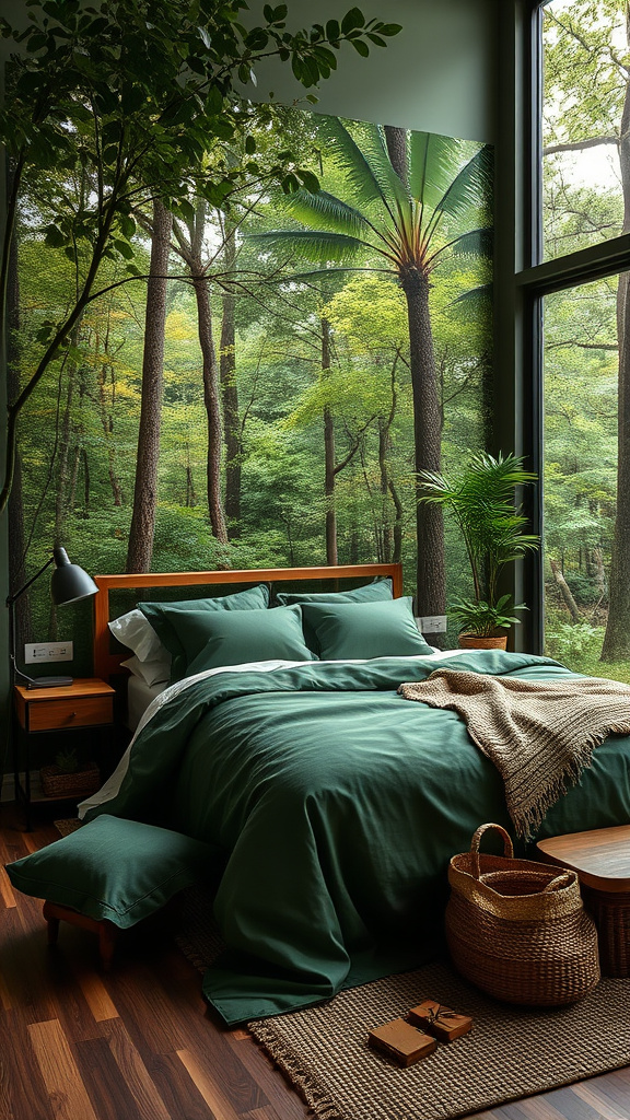 14. Nature's Palette: Green and Brown Retreat