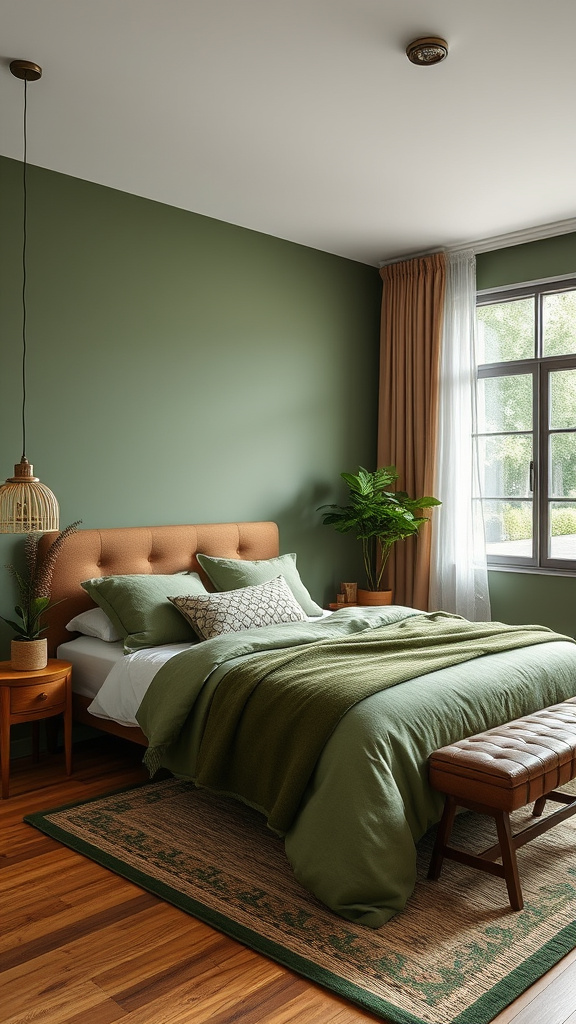 19. Earthly Elegance: Green and Brown
