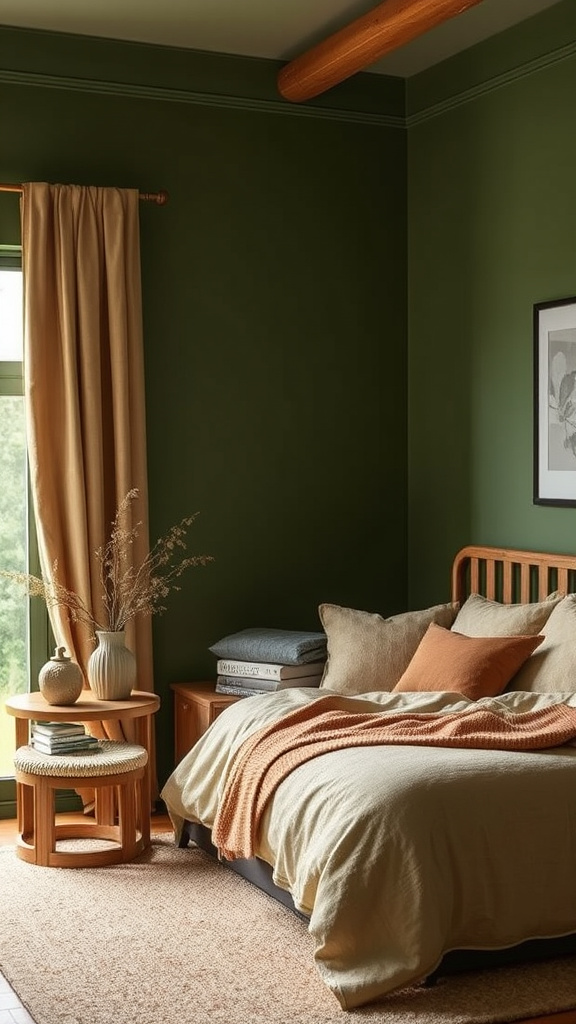 20. Warm Embrace: Green Beige Brown
