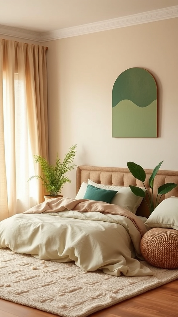 22. Soft Earthy Tones: Green Brown Beige