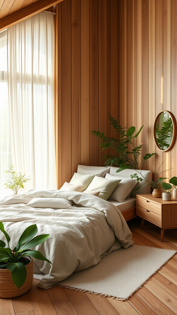 5. Organic Retreat: Brown and Green Serenity