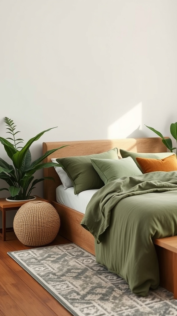 7. Serene Spaces: Earthy Green Accents