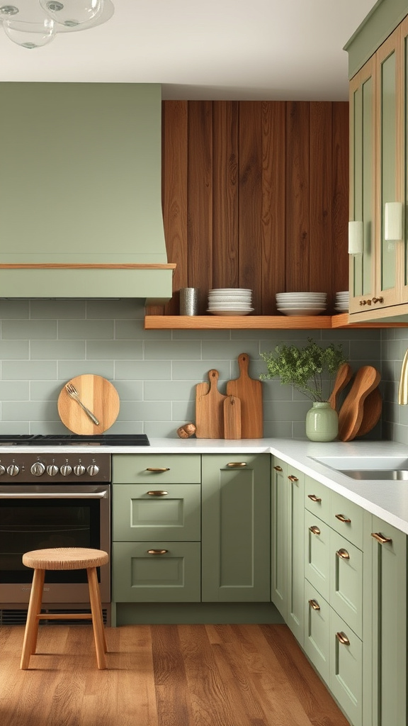 10. Warm Sage and Wood Trends