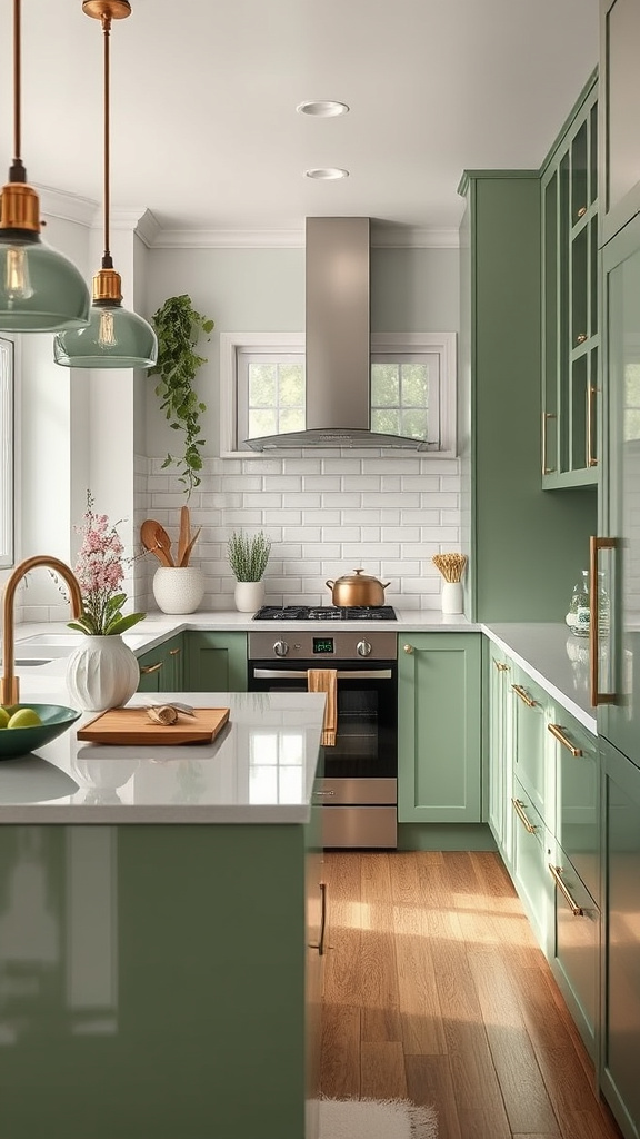 15. Glossy Sage Green Finishes