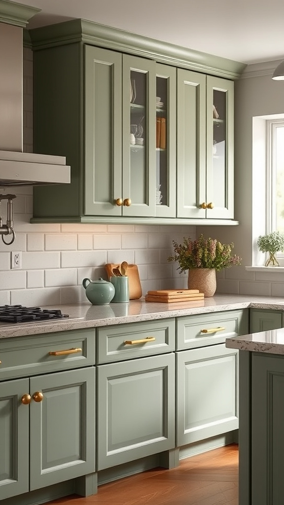 16. Sage Green with Brass Highlights