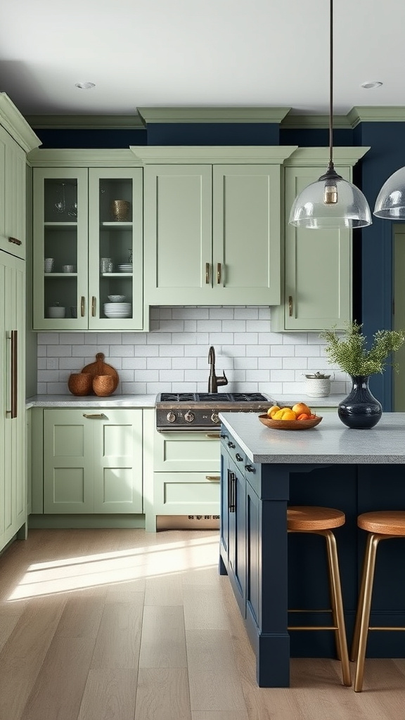 18. Sage Green and Navy Combo