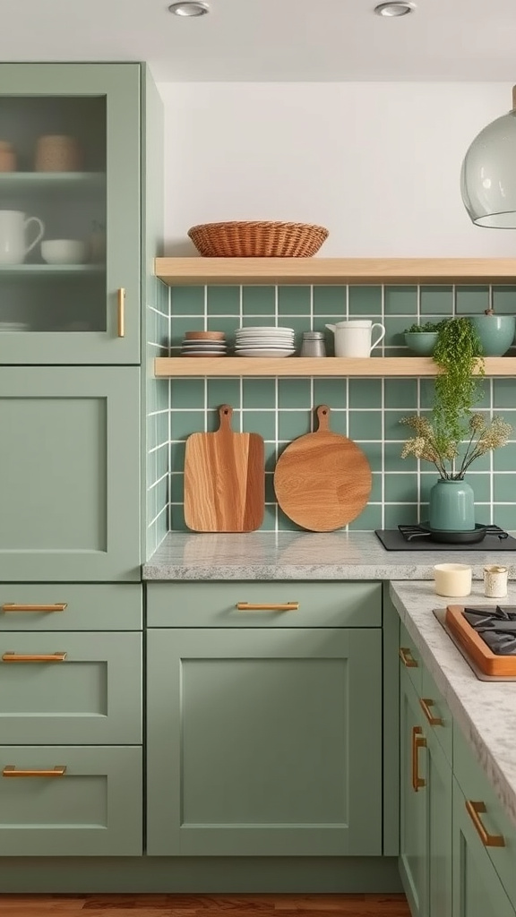 27. Rich Sage Green Accents