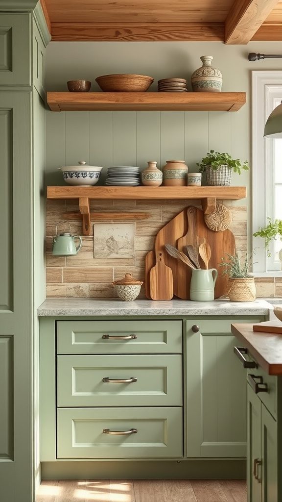 3. Rustic Sage Green Accents